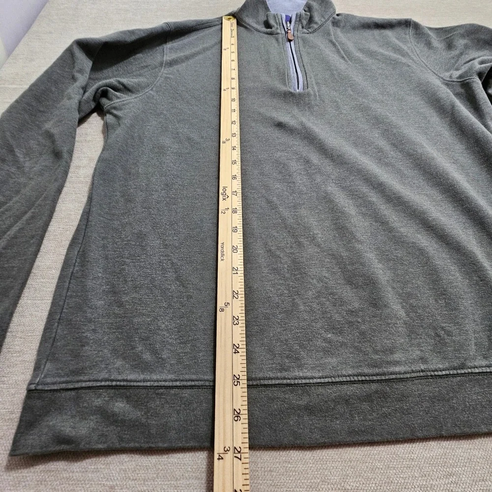 Johnnie-O Quarter Zip Pullover Large Pine Green JMKO1460 Embroidered Logo